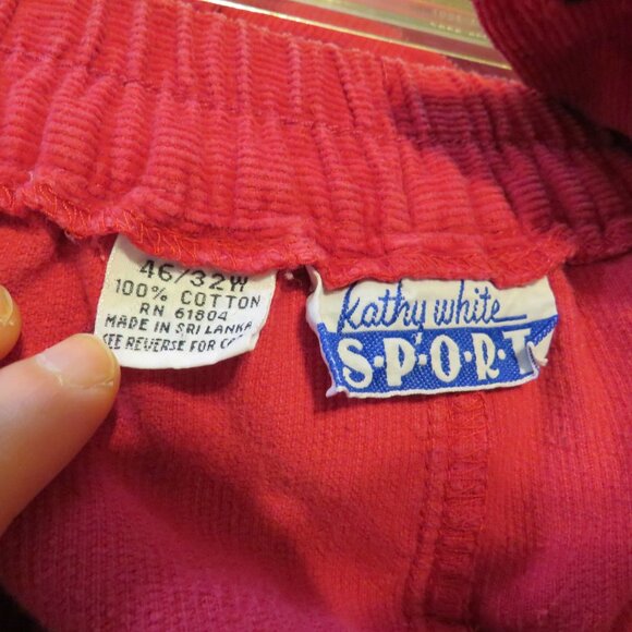 Vintage Kathy White SPORT Corduroy Skirt Hot Pink Wheelchair Friendly 100 Cotton - Picture 8 of 9